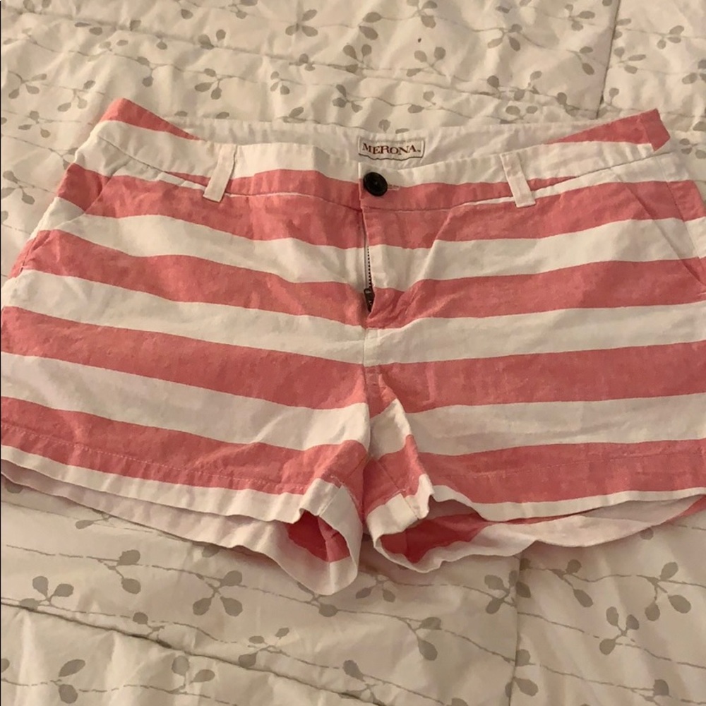 Heater red and white striped shirt